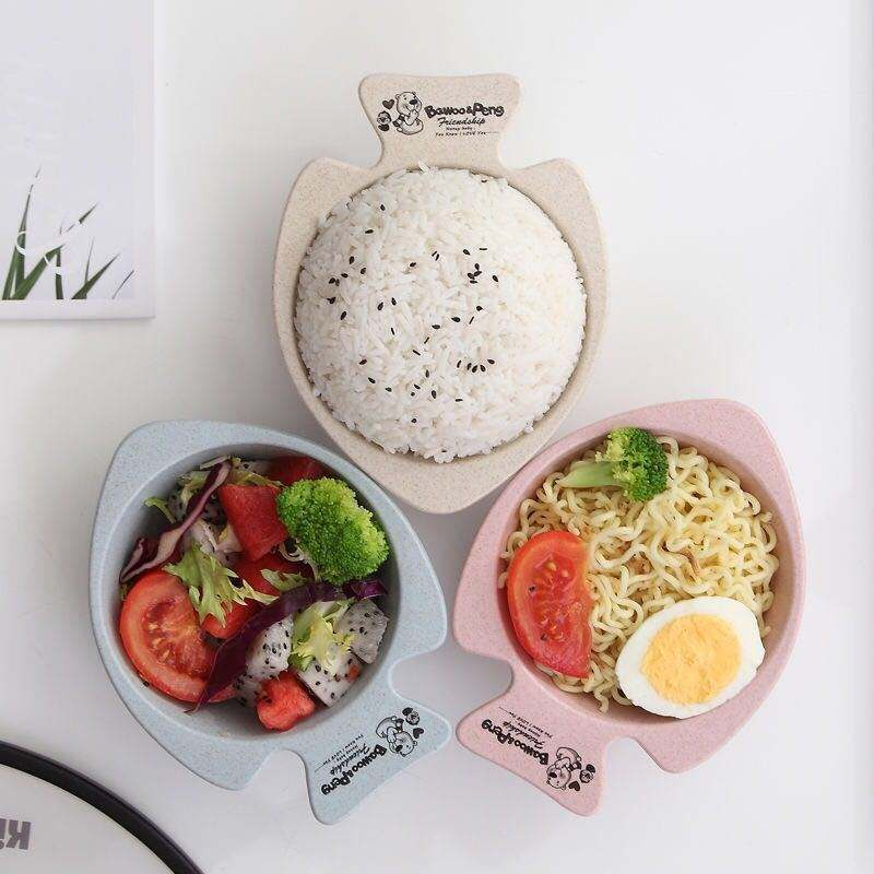 3-Piece Kids Feeding Bowl Set with 1 Spoons & 1 Fork