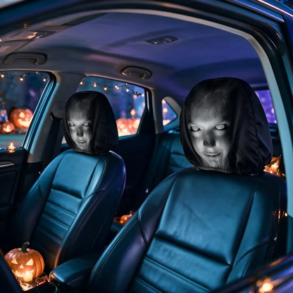 Horror Scary Face Car Headrest Covers