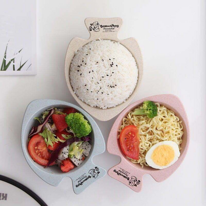3-Piece Kids Feeding Bowl Set with 1 Spoons & 1 Fork