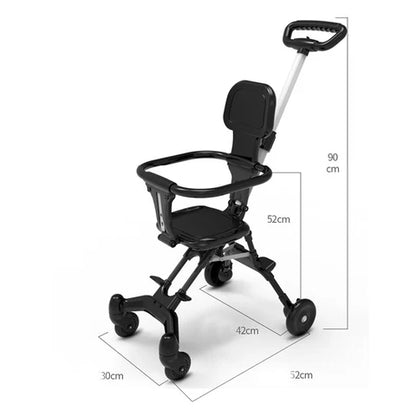 Foldable Baby Stroller Tricycle with Push Handle | 3-in-1 Kids Trike | Lightweight & Compact Toddler Ride-On