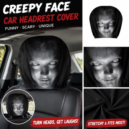 Horror Scary Face Car Headrest Covers