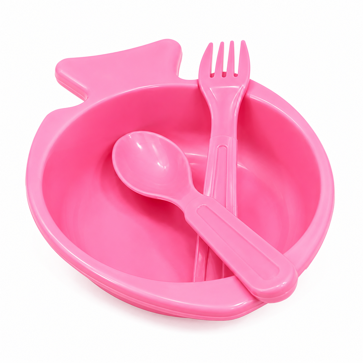 3-Piece Kids Feeding Bowl Set with 1 Spoons & 1 Fork